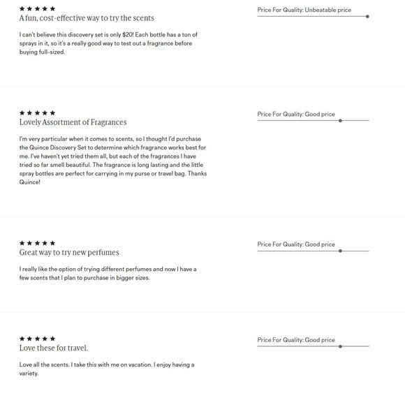 NEW Quince Eau de Parfum Discovery Set 8 Fragrances Travel Size Perfume Spray - Picture 3 of 12